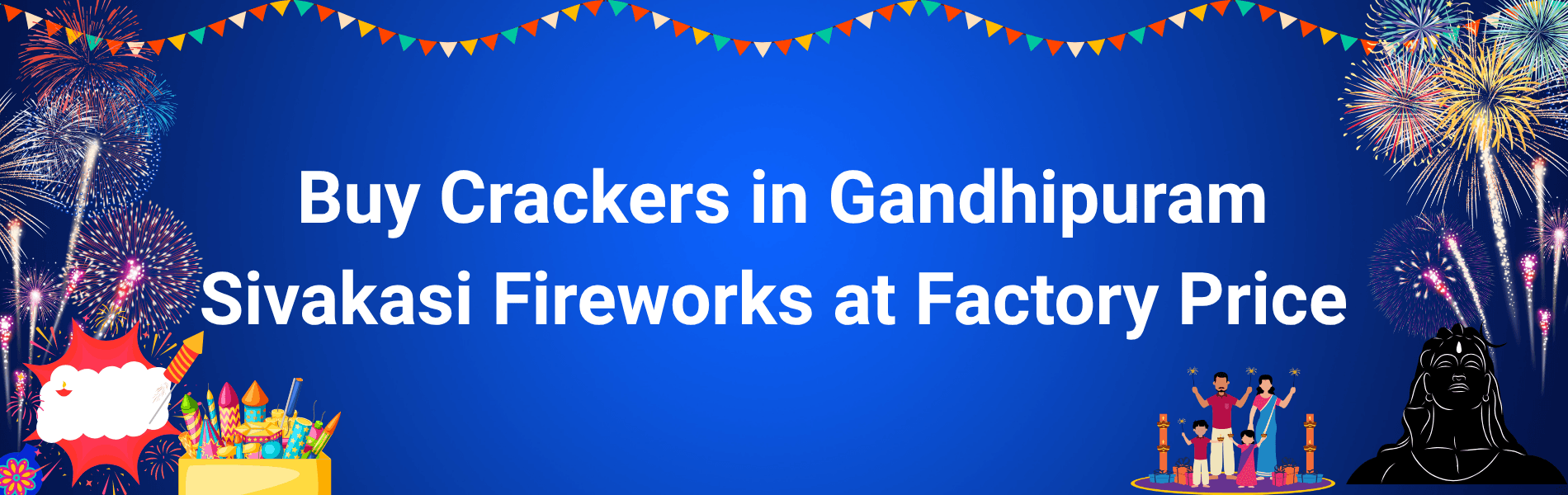 Colorful Sivakasi fireworks and Diwali crackers available for delivery in Gandhipuram Coimbatore