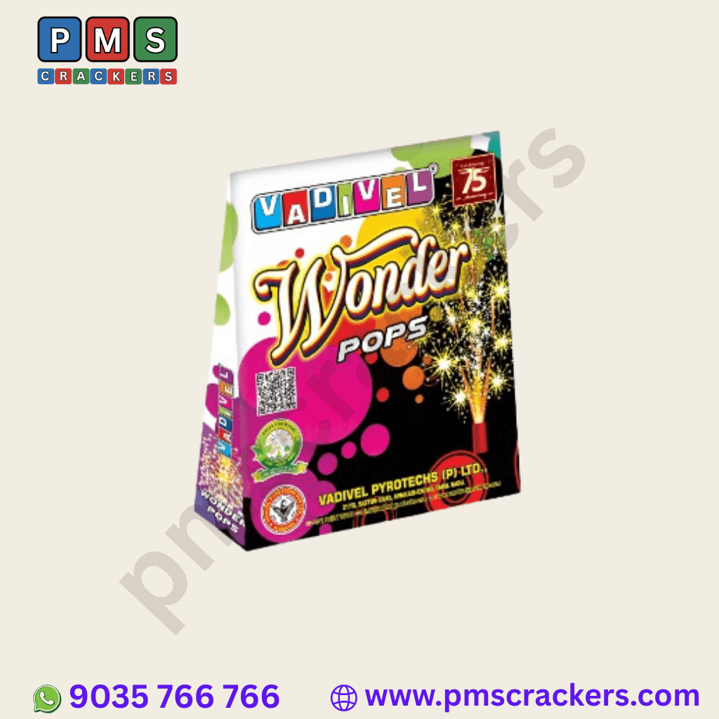 Wonder Pops (5 Pcs/Box) – Fancy Fountain Crackers | Vadivel Fireworks | PMS Crackers