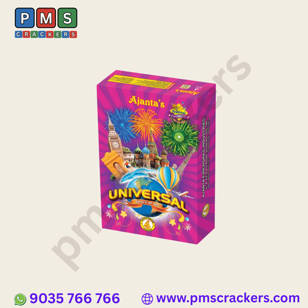 Universal Gift Box – 50 Assorted Fireworks | Ajanta Fireworks | PMS Crackers