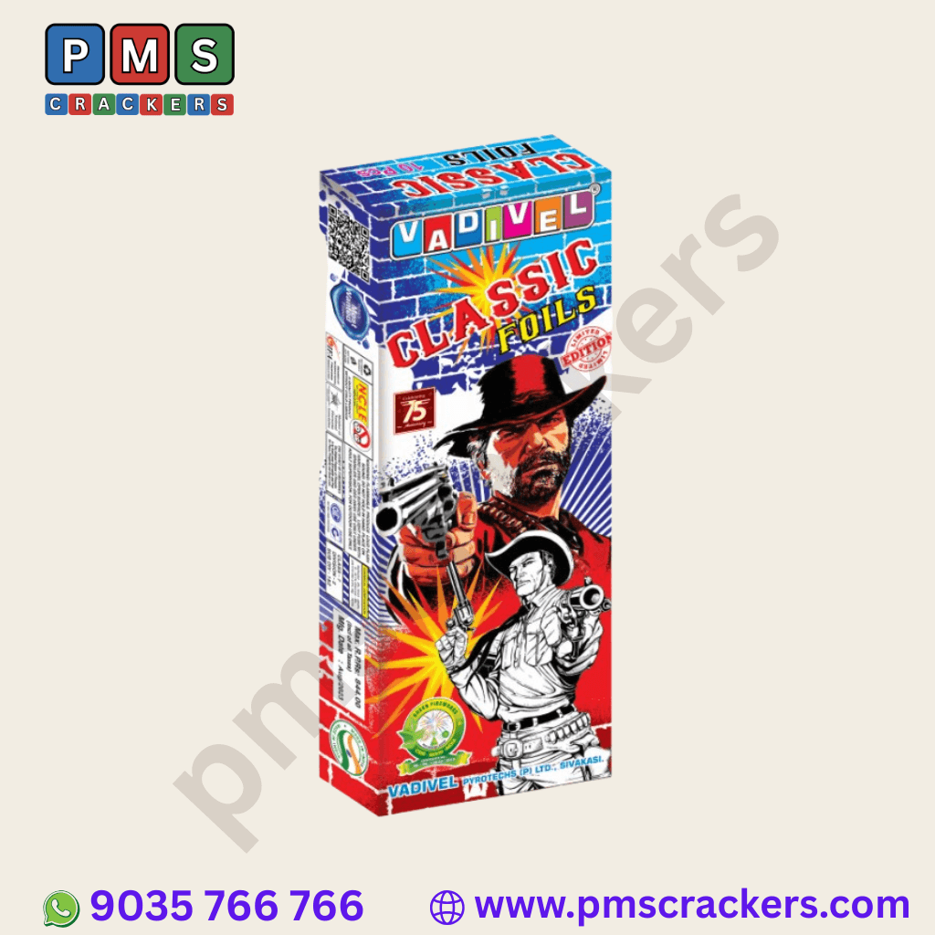 Classic Foils (Micro Cord Fuse) – 10 Pcs/Box | Premium Ground Fireworks By PMS Crackers