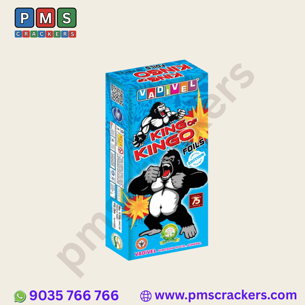 King Of Kingo Foils (Micro Cord Fuse) – 10 Pcs/Box | Supreme Ground Spinners From PMS Crackers