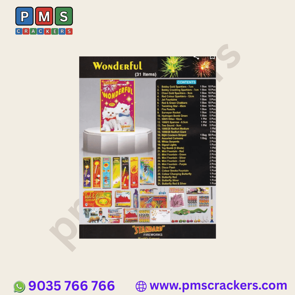 Wonderful Gift Box – 31 Assorted Crackers | Standard Fireworks