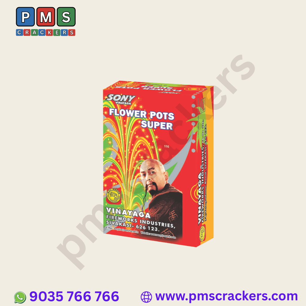 Flowerpots Super (2 Pieces) – Embossed Design | Sony Fireworks | PMS Crackers