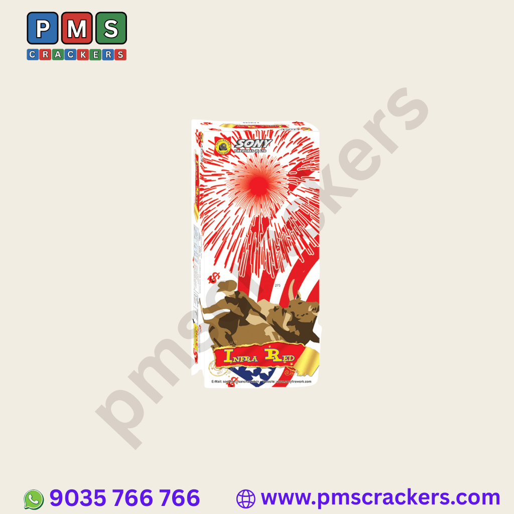 Infra Red (2 Pieces) – Intense Flame Burst In Fiery Red | Sony Fireworks | PMS Crackers