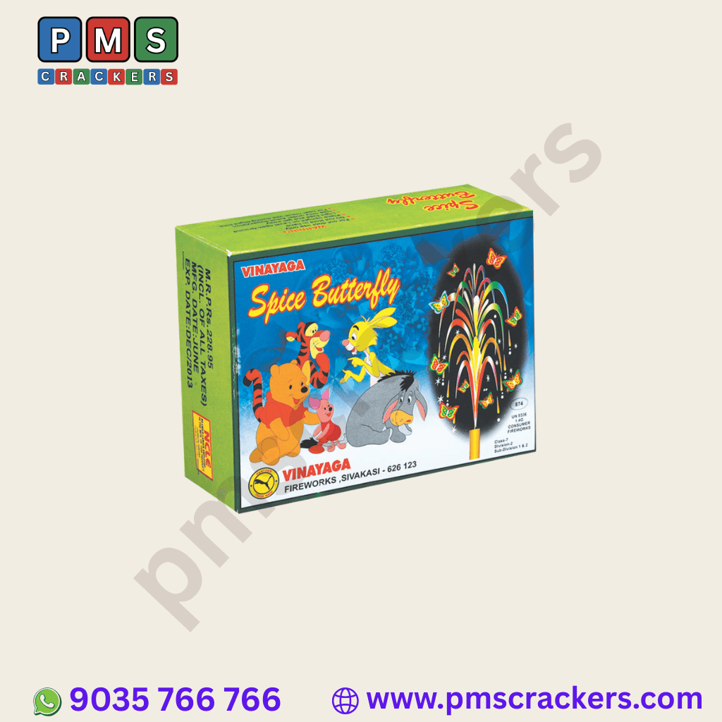 Spice Butterfly (1 Box – 2 Pieces) – A Dazzling Dance Of Colors | Sony Fireworks | PMS Crackers
