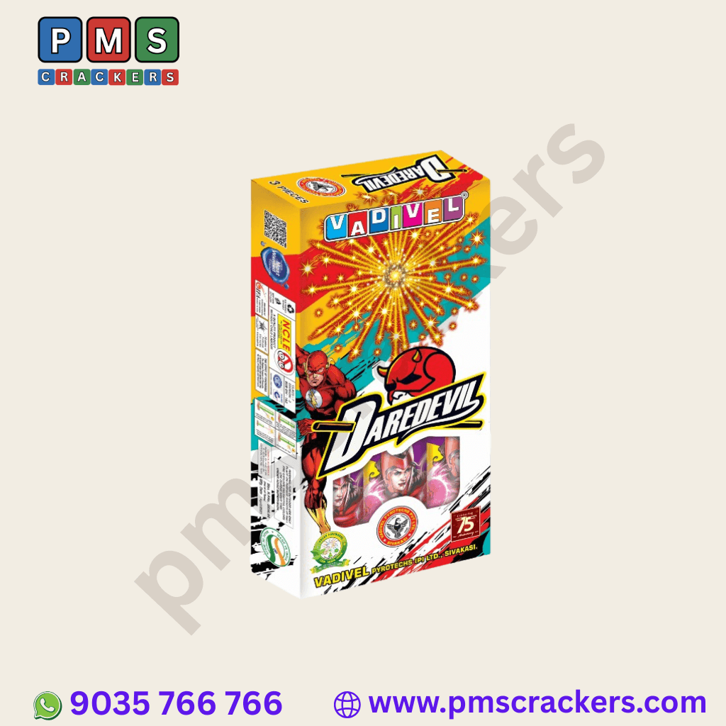 Daredevil – 1.75" Aerial Shells (3 Pcs/Box) | Vadivel Fireworks | PMS Crackers