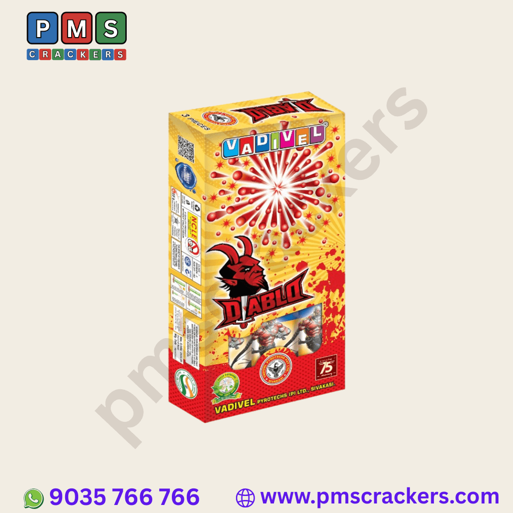 Diablo – 1.75" Aerial Shells (3 Pcs/Box) | Vadivel Fireworks | PMS Crackers