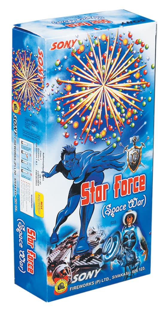 Star Force (Space War) – 2-Piece Galactic Battle Crackers | Sony Fireworks | PMS Crackers