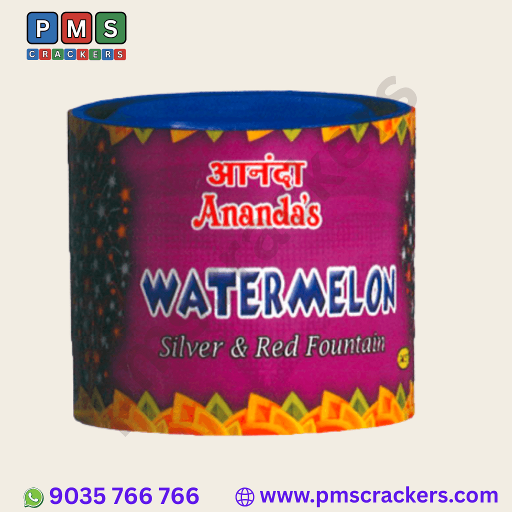 Ananda Watermelon Silver and Red Fountain