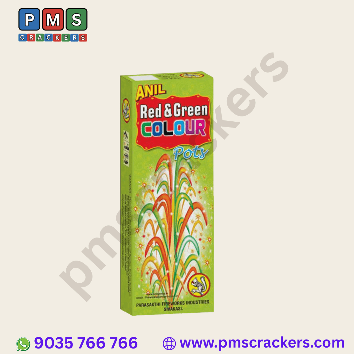 Anil Red and Green Colour pots
