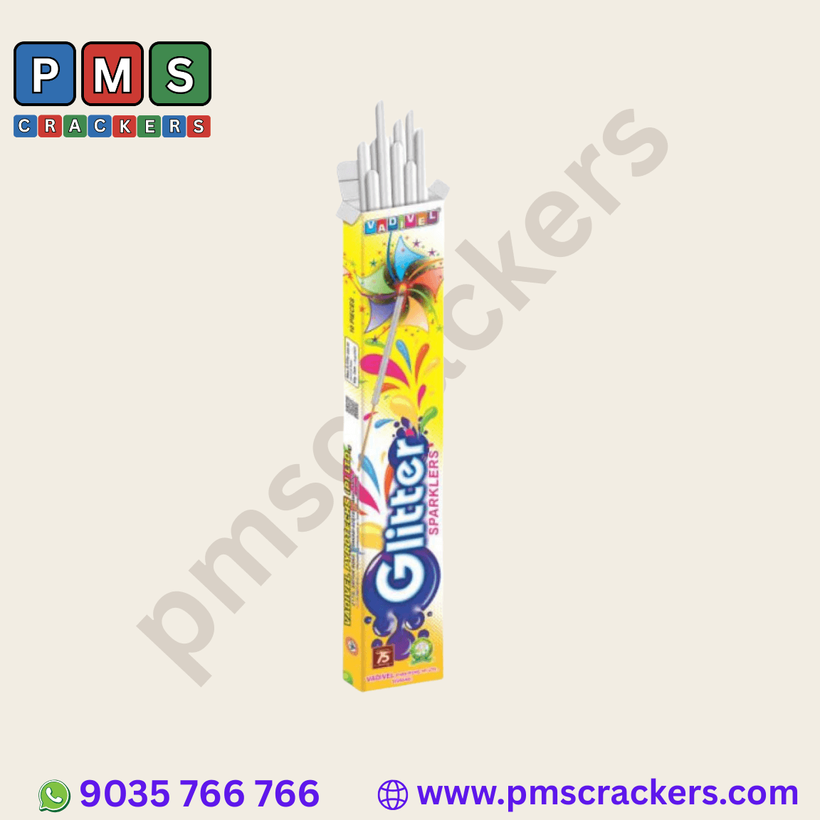15 Cm Glittering Sparklers – 20 Pcs/Box | Vadivel Fireworks | Vfa Sivakasi