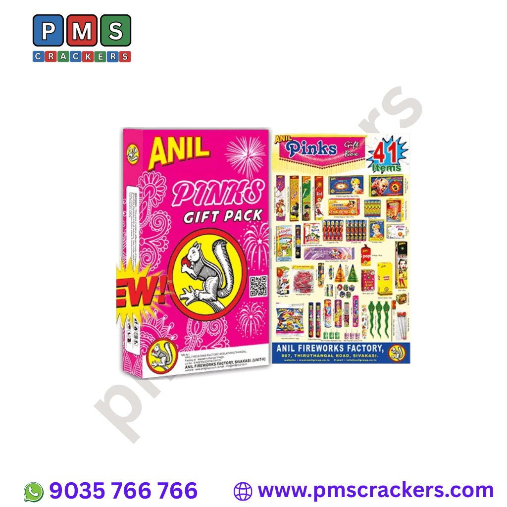 Pinks Gift Box – 41 Eco-Friendly Fireworks | Anil Fireworks, Sivakasi