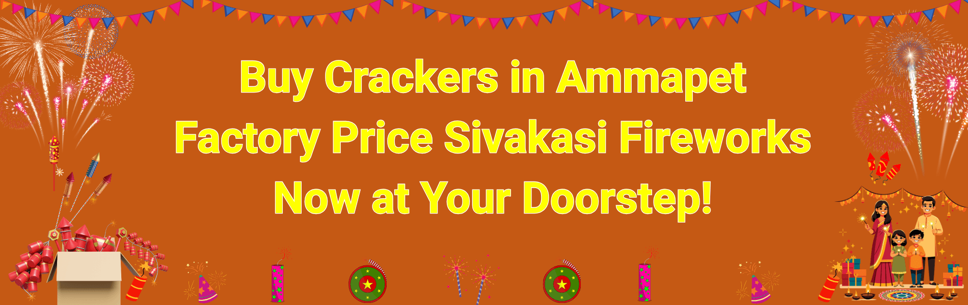 Colorful Sivakasi Diwali crackers and fireworks available for home delivery in Ammapet Salem