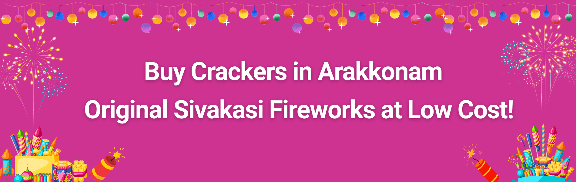 Colorful Sivakasi Diwali fireworks and crackers available for home delivery in Arakkonam
