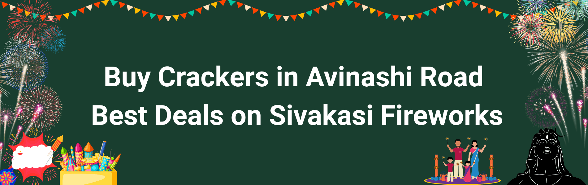 Colorful Sivakasi fireworks and Diwali crackers available for delivery in Avinashi Road Coimbatore