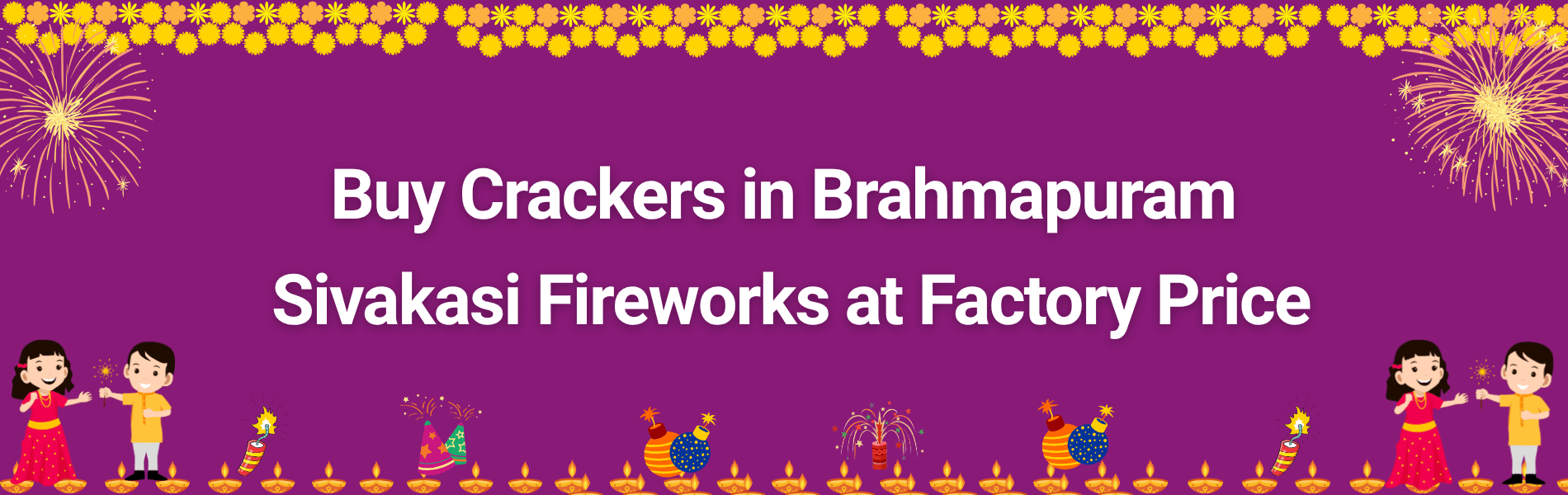 Colorful Sivakasi fireworks and Diwali crackers available for online delivery in Brahmapuram Kerala