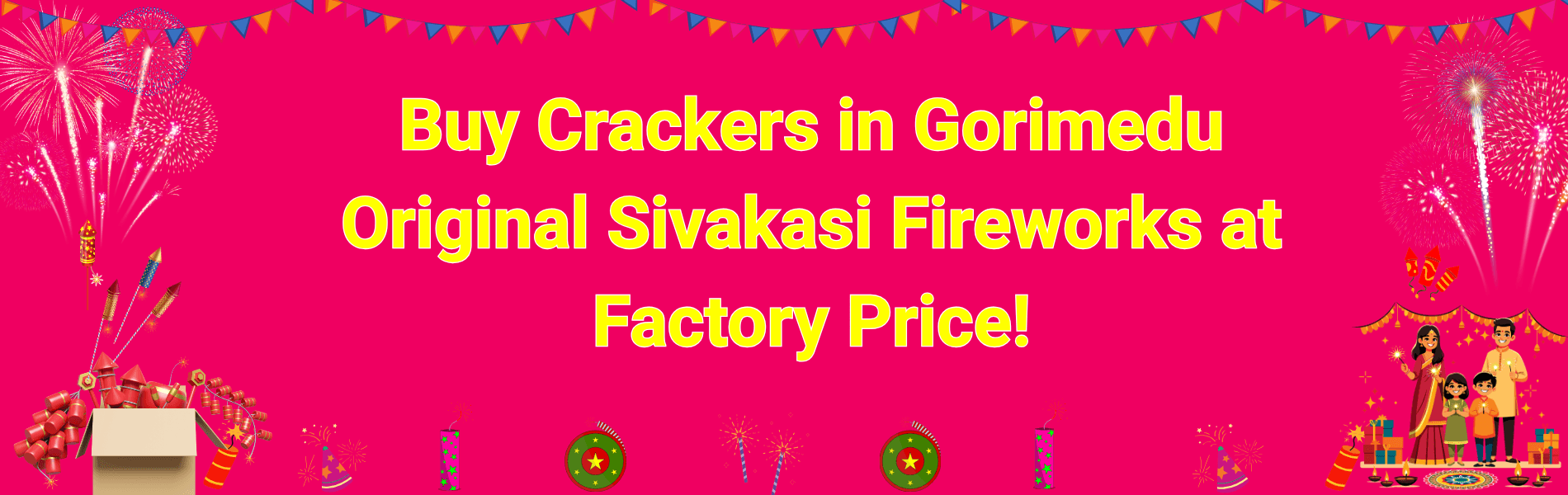 Colorful Sivakasi fireworks and Diwali crackers available for delivery in Gorimedu Salem