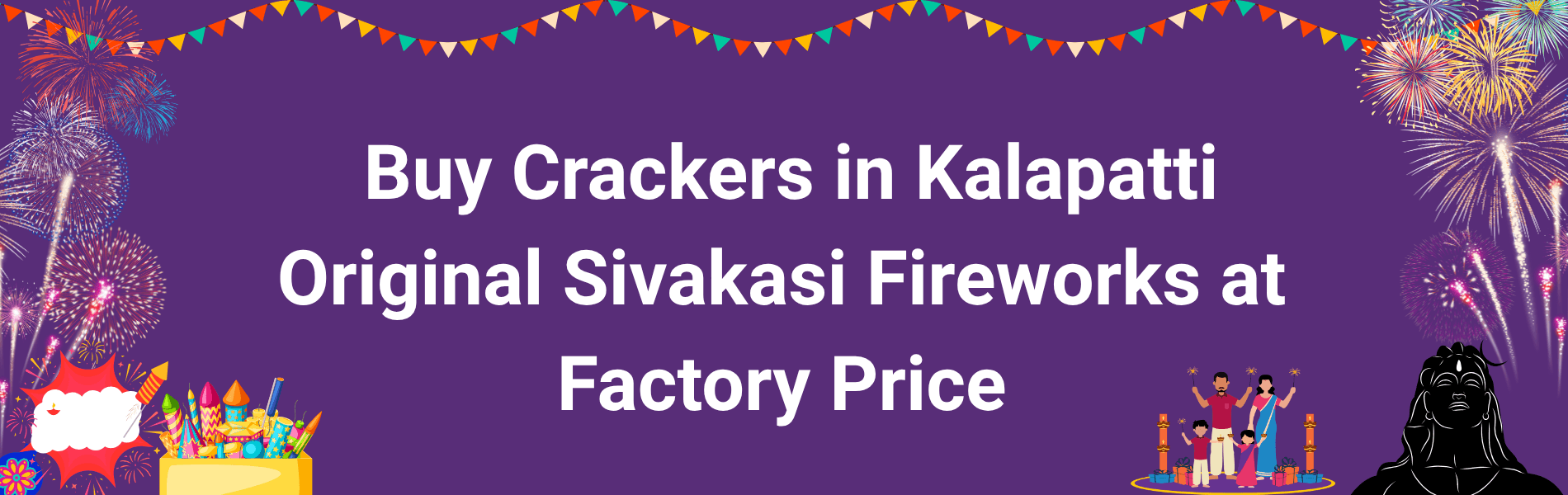 Colorful Sivakasi Diwali fireworks and crackers available for delivery in Kalapatti Coimbatore