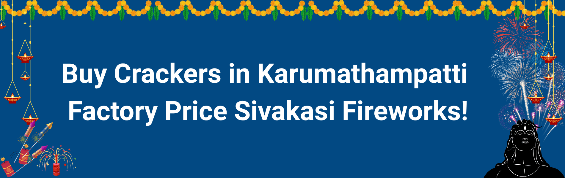 Colorful Sivakasi Diwali fireworks and crackers available for delivery in Karumathampatti