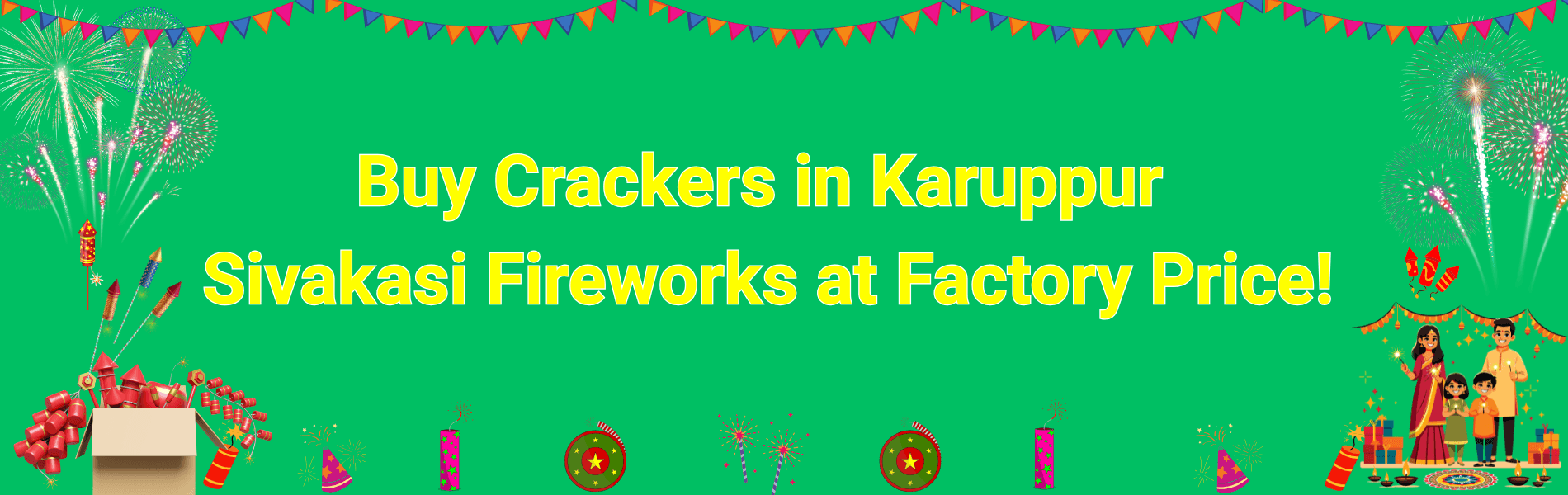Colorful Sivakasi fireworks and Diwali crackers available for home delivery in Karuppur Salem