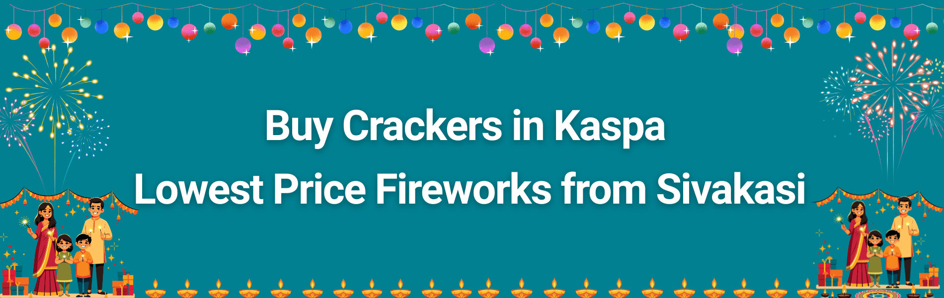 Colorful Sivakasi Diwali crackers and fireworks available for delivery in Kaspa