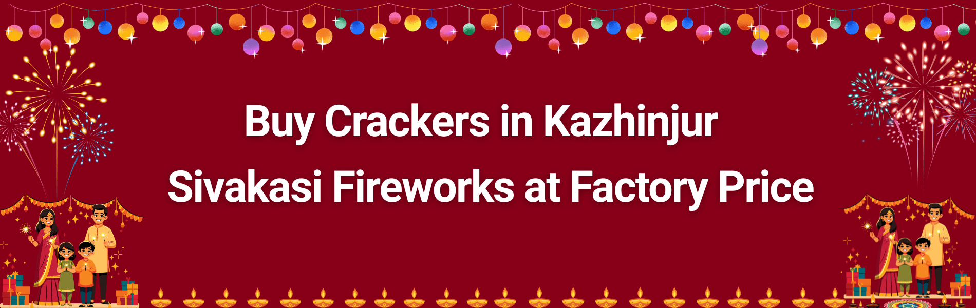 Colorful Sivakasi Diwali fireworks and crackers available for home delivery in Kazhinjur