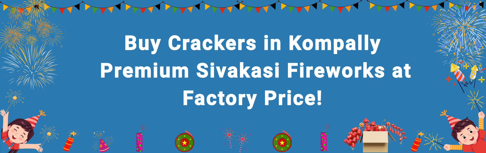 Colorful Sivakasi fireworks and Diwali crackers available for delivery in Kompally Hyderabad
