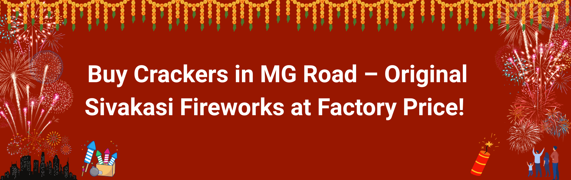 Colorful Sivakasi fireworks and Diwali crackers available for online delivery in MG Road from PMS Crackers