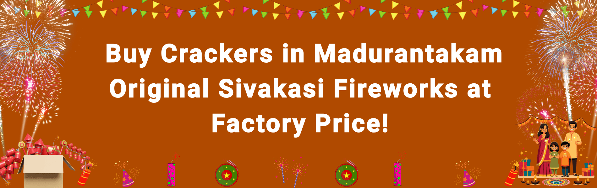 Colorful Sivakasi fireworks and Diwali crackers available for home delivery in Madurantakam