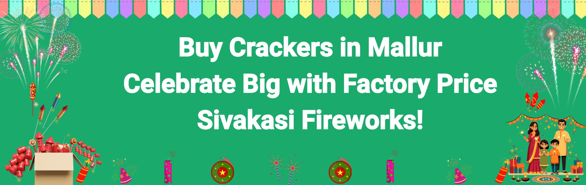 Colorful Sivakasi fireworks and Diwali crackers available for home delivery in Mallur