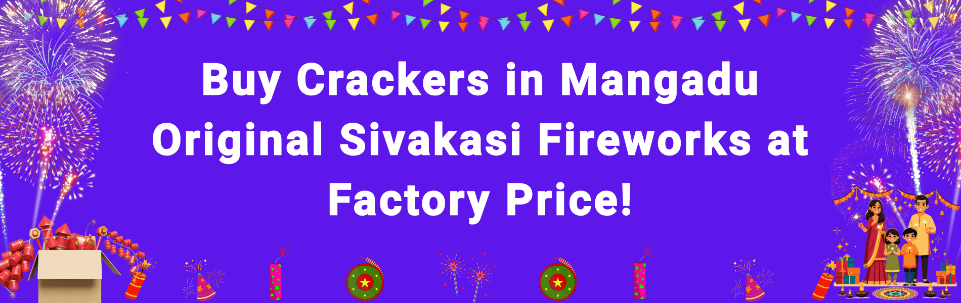 Colorful Sivakasi Diwali fireworks and cracker gift boxes available for delivery in Mangadu Chennai