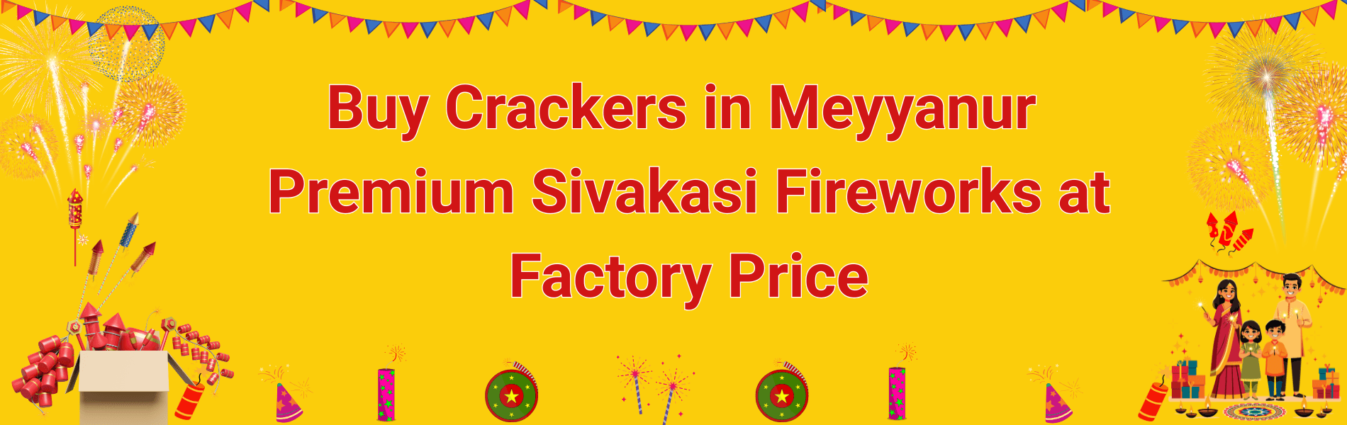 Colorful Sivakasi fireworks and Diwali crackers available for home delivery in Meyyanur Salem