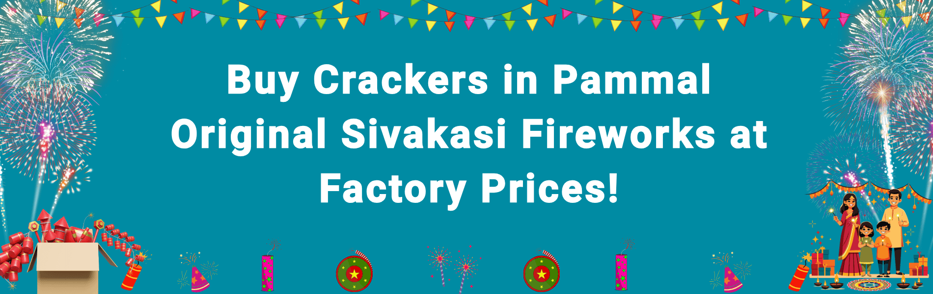 Colorful Sivakasi fireworks and Diwali crackers available for home delivery in Pammal from PMS Crackers