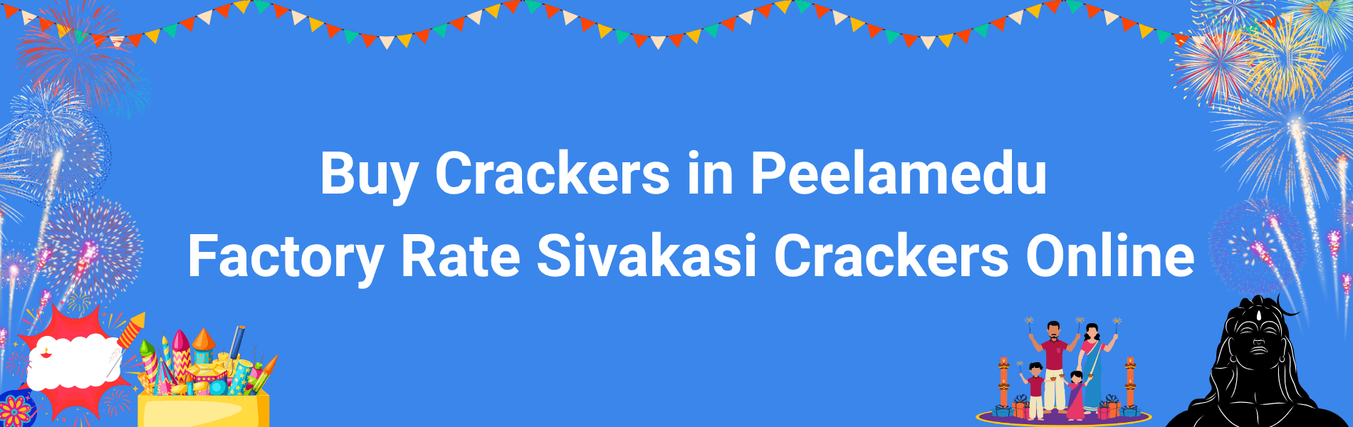 Colorful Sivakasi fireworks display representing factory rate crackers delivery in Peelamedu Coimbatore