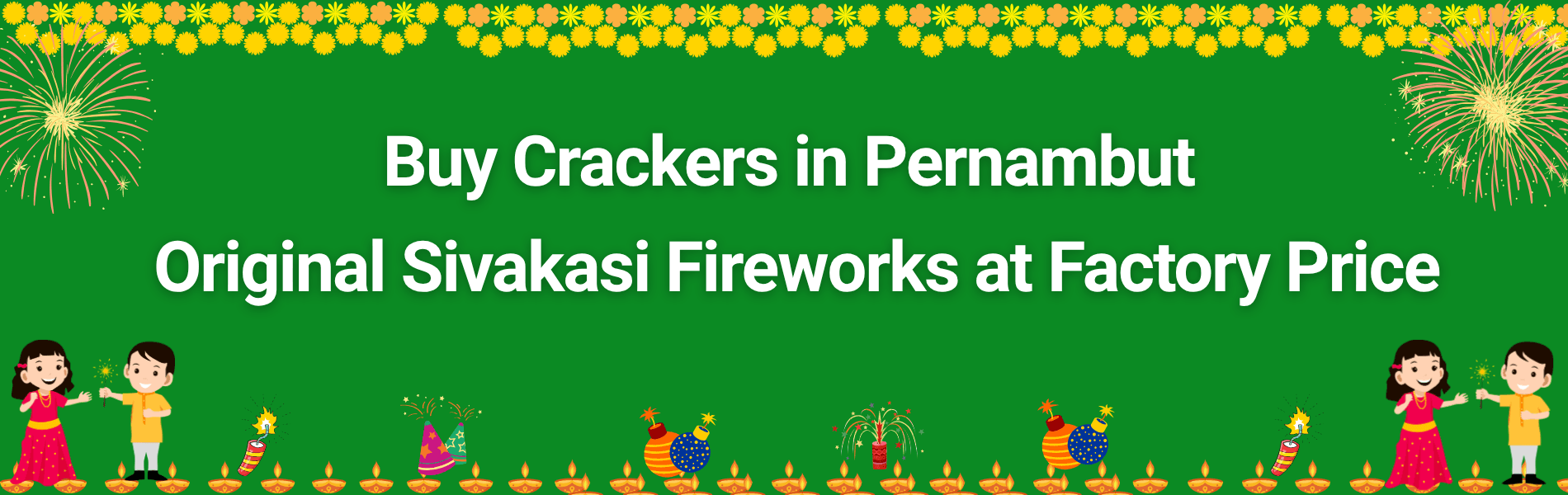 Colorful Sivakasi Diwali crackers and fireworks available for online delivery in Pernambut