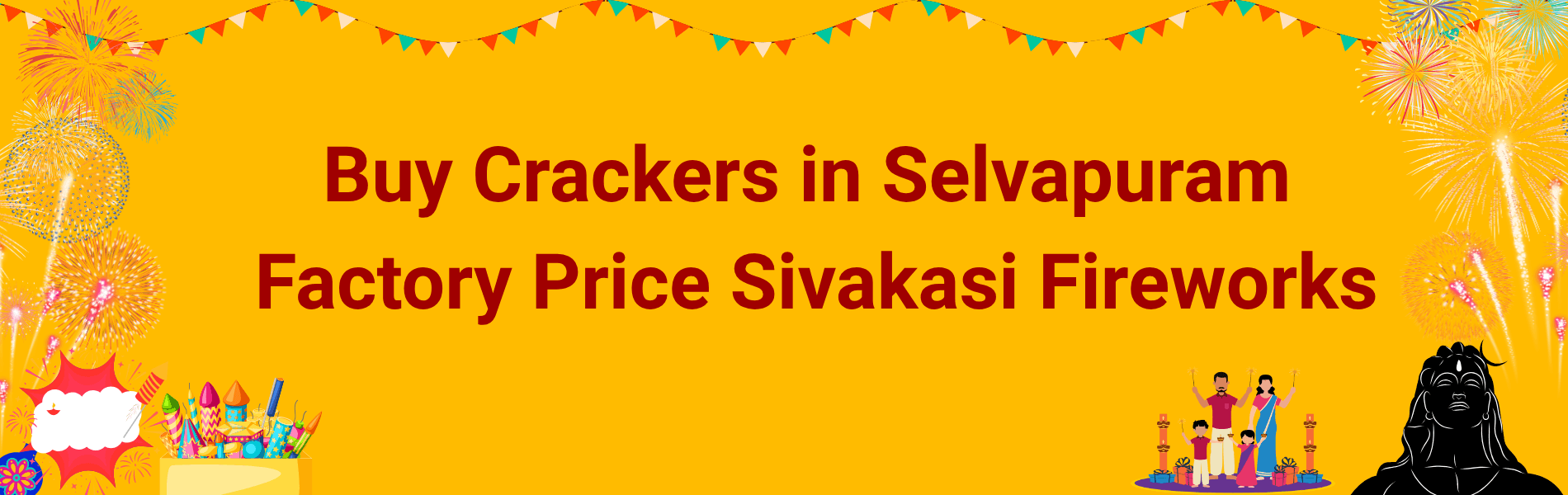 Colorful Sivakasi fireworks and Diwali crackers available for delivery in Selvapuram Coimbatore