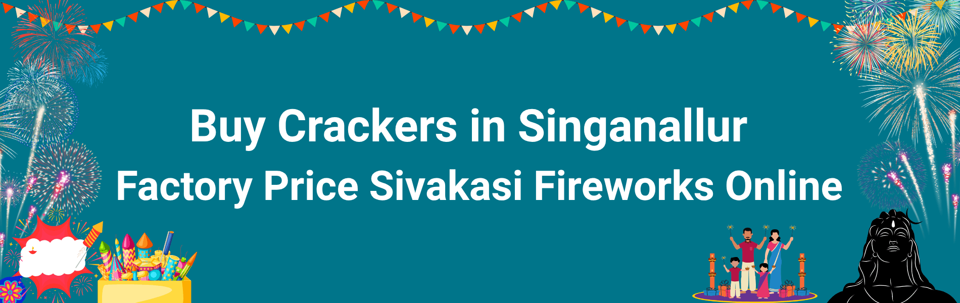 Colorful Sivakasi fireworks and Diwali crackers available for delivery in Singanallur Coimbatore