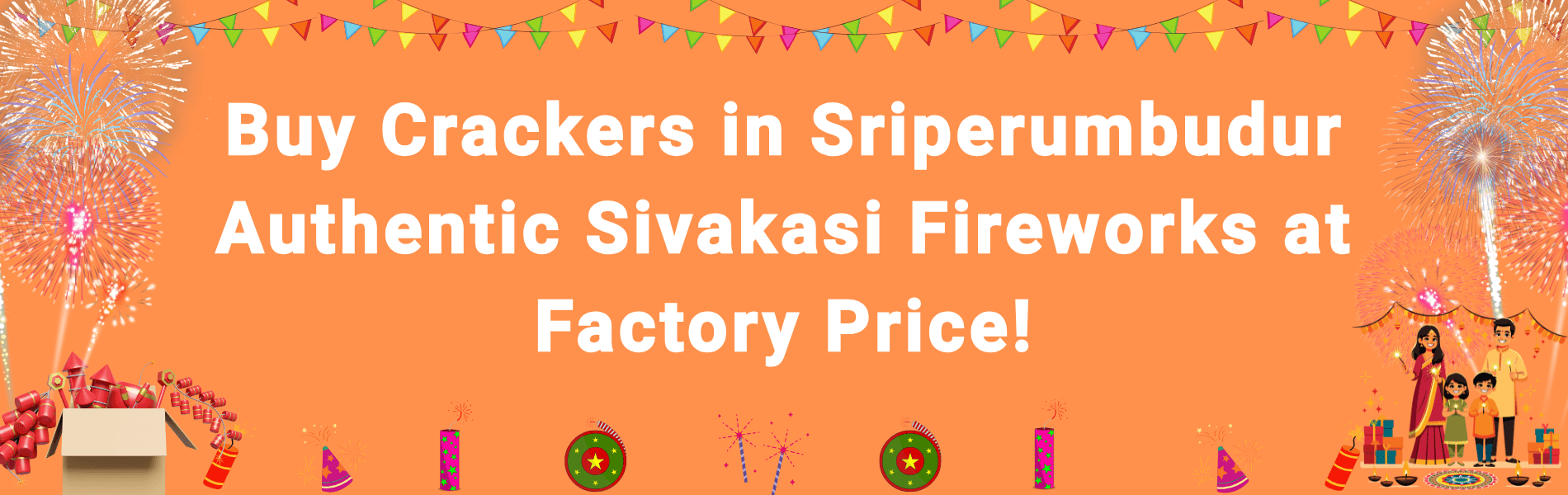 Colorful Sivakasi fireworks and Diwali crackers available for home delivery in Sriperumbudur