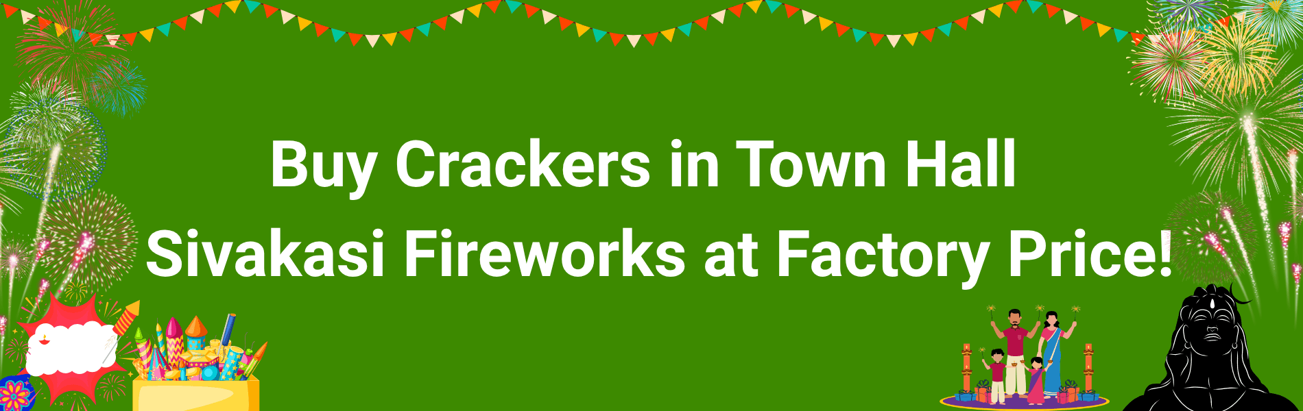 Colourful Sivakasi Diwali crackers and fireworks available for delivery in Town Hall Coimbatore