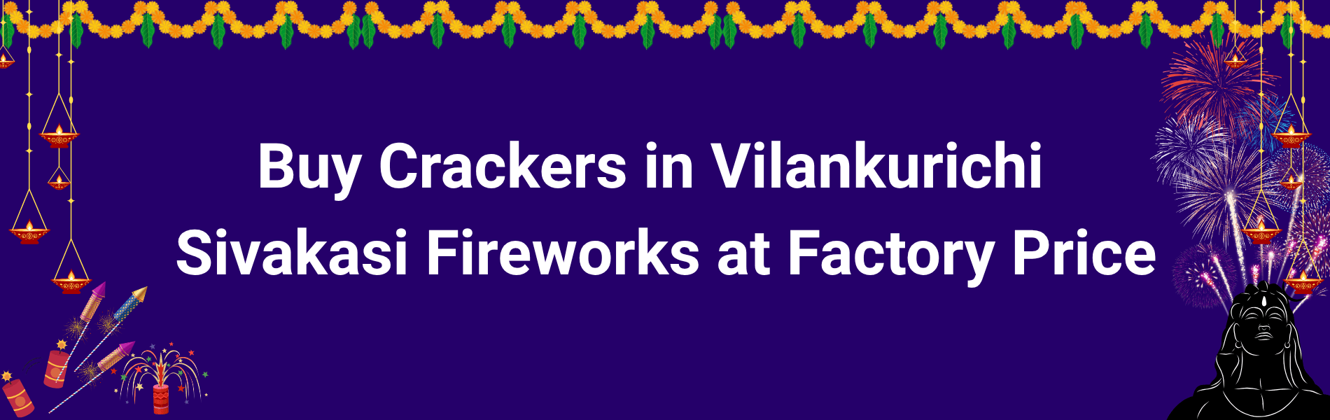 Colorful Sivakasi Diwali crackers and fireworks available at factory price for customers in Vilankurichi Coimbatore
