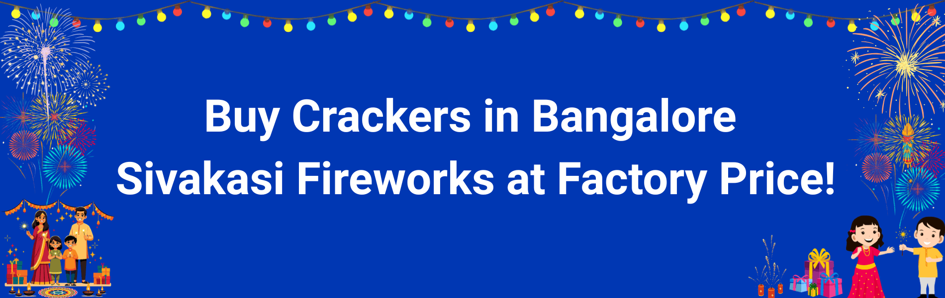 Colorful Sivakasi fireworks and Diwali crackers available for online delivery in Bangalore from PMS Crackers