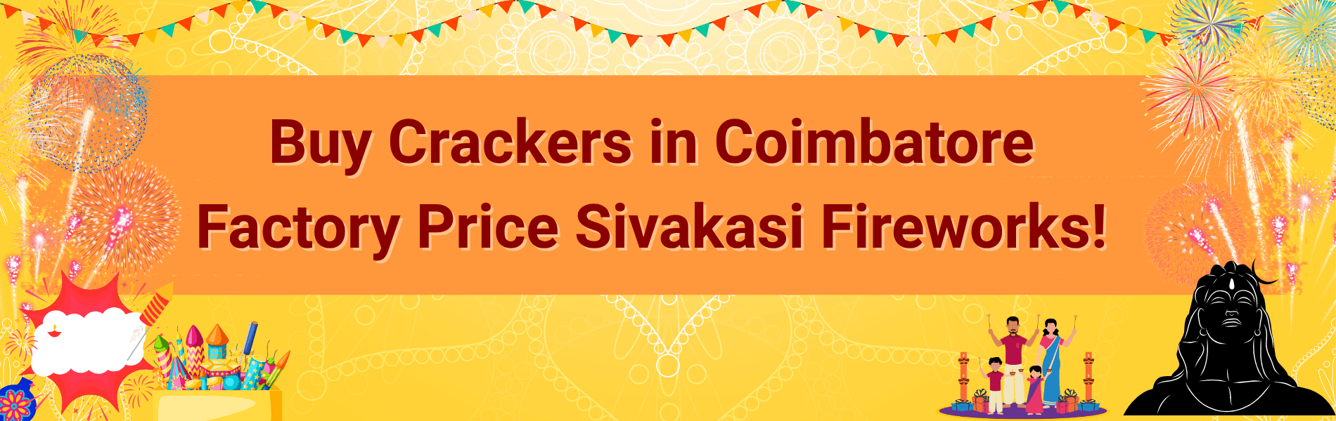 Colorful Sivakasi Diwali crackers and fireworks available for online delivery in Coimbatore