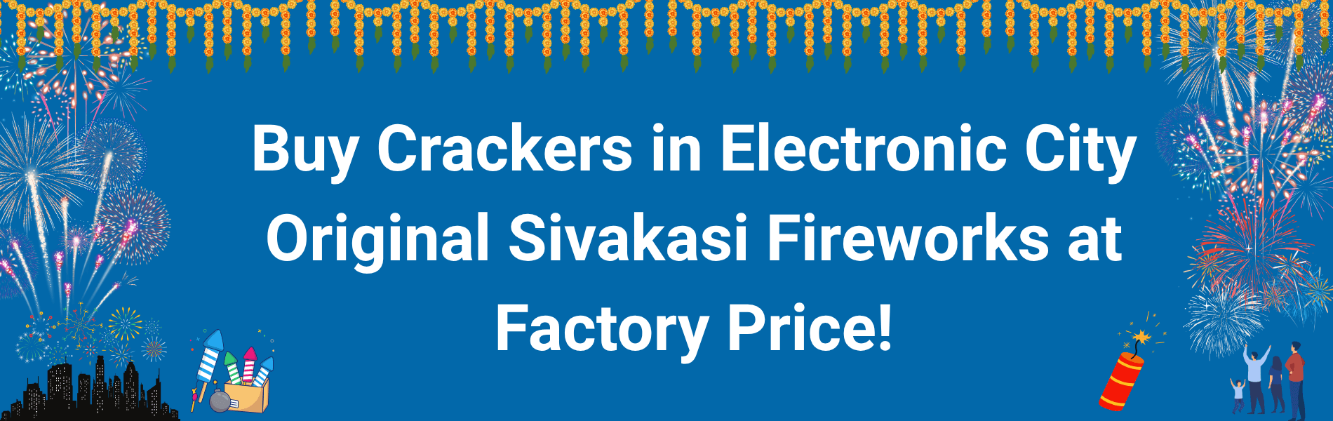Colorful Sivakasi Diwali fireworks display ordered online in Electronic City Bangalore