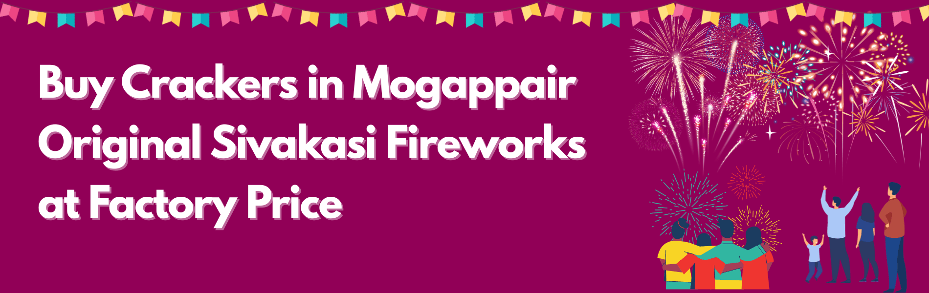Colorful Sivakasi Diwali crackers and fireworks available for home delivery in Mogappair Chennai
