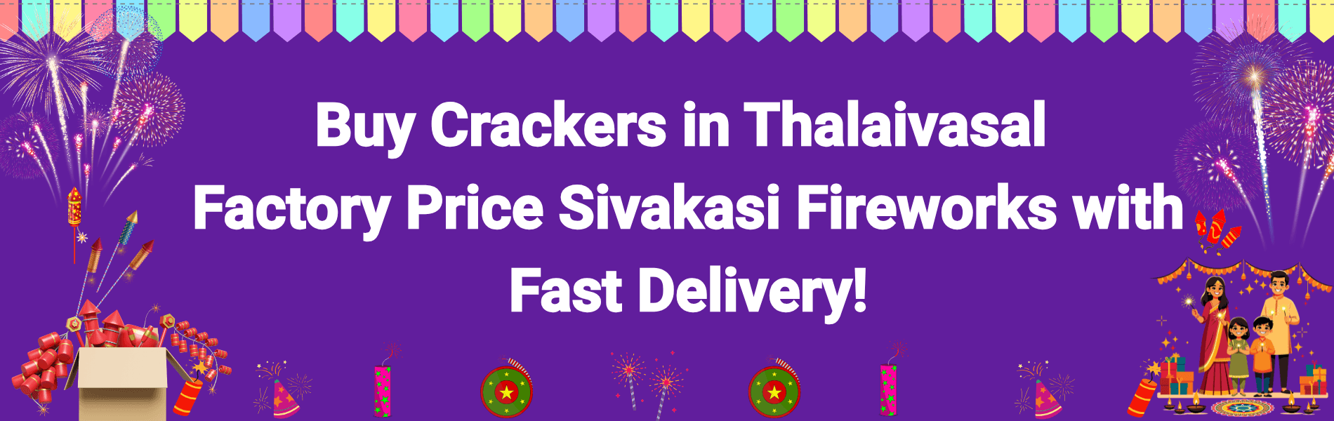 Colorful Sivakasi fireworks display representing Diwali cracker celebrations in Thalaivasal Tamil Nadu