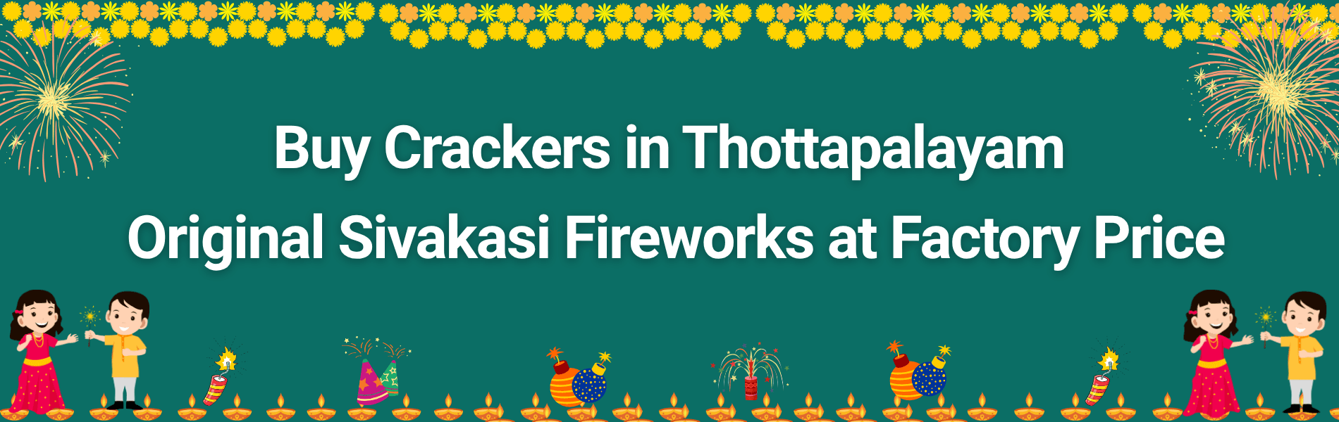 Colorful Sivakasi fireworks and Diwali crackers available for delivery in Thottapalayam